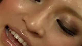 Japanese porn star Yukina Mori lubricates up and plays with her pearl until she orgasms.