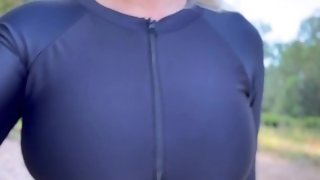 Wifeys tits in a tight black shirt