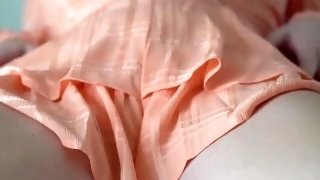 Morning creamy vibrator masturbation, shaking orgasm (ASMR)