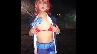 【女装】野外でコスプレオナニー【ラブライブ! 西木野真姫】