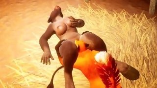 Sexy furries have lesbian sex to cum in jets in an intense orgasm in hard sex from Wild Life