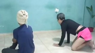 stepdad fucks his stepdaughter while doing yoga