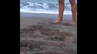 Fishing nude beach and shaking my butt