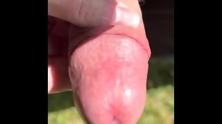 7” Cock Pisses and Cums in the Woods.