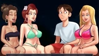 Summertime saga #86 - Bottle game with my friends (lots of kisses)