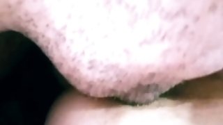 Close Up Licking perfect pussy and clitoris from stepdaughter