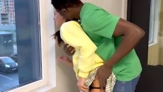 a black guy fucks me in my apartment building