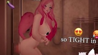 I RIDE this DILDO while you watch me in the SHOWER!!!!! SEXY CATGIRL in SHOWER!!!!