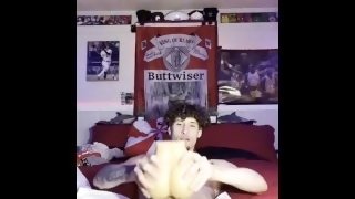 Horny 6’6 Giant Couldn’t Help him self and fuck his Sex Toy Silly