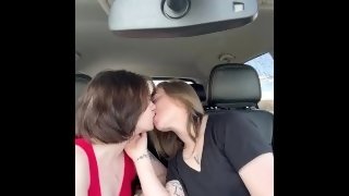Lesbians in a car