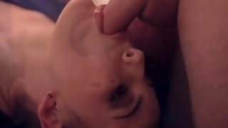 Sensual Blowjob While Laying On Her Back