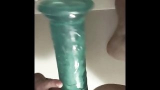 Fucking my 8in dildo in doggy