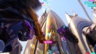 Dva prend une double pénétration par Genji et Reinhardt