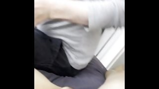 Horny Japanese slut interrupts phone call, gets an orgasm at work