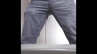 Pissing in the toilet