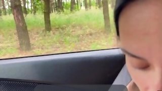 StepSister Fuck and Suck in the Car. Throatpie