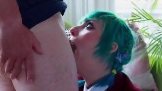 British 18 Year Old Schoolgirl Gets Eaten By Her Teacher Then Swallows His Cum