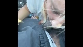 White girl sucking bbc at IHOP pt2