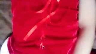 Miniskirt Santa costume masturbation👱‍♀️🎄🌟