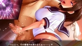 Hardcore School Girl Pegging weak male with strap-on (Akujo no Eikan)