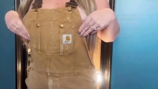 4K Nude Carhartt Coverall Try on