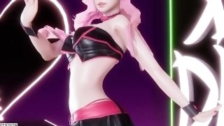 [MMD] Apink CHOBOM - Copycat Ahri Seraphine Sexy Kpop Dance League of Legends Uncensored Hentai