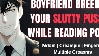 Boyfriend Distracts you from Reading Porn by Breeding your Slutty Pussy  Male Moaning Audio  ASMR