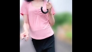 女装子が外でお散歩