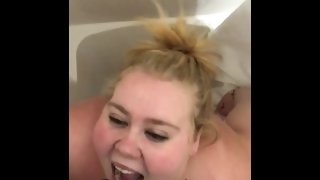 Luscious Blonde Eats BBC And Drinks Piss