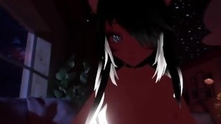 NEKO Girl sucks my dick and than starts to Ride me (with Sounds)