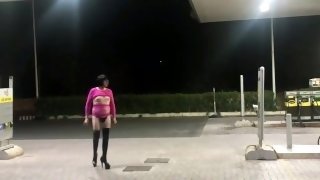 pink slut whore needs cocks and cum at gas station