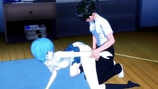 Rei Ayanami and Shinji Ikari have intense sex at home. - Neon Genesis Evangelion Hentai