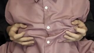 A GUY CRUSHES MY BREASTS AND NIPPLES THROUGH A SHIRT // Tits massage